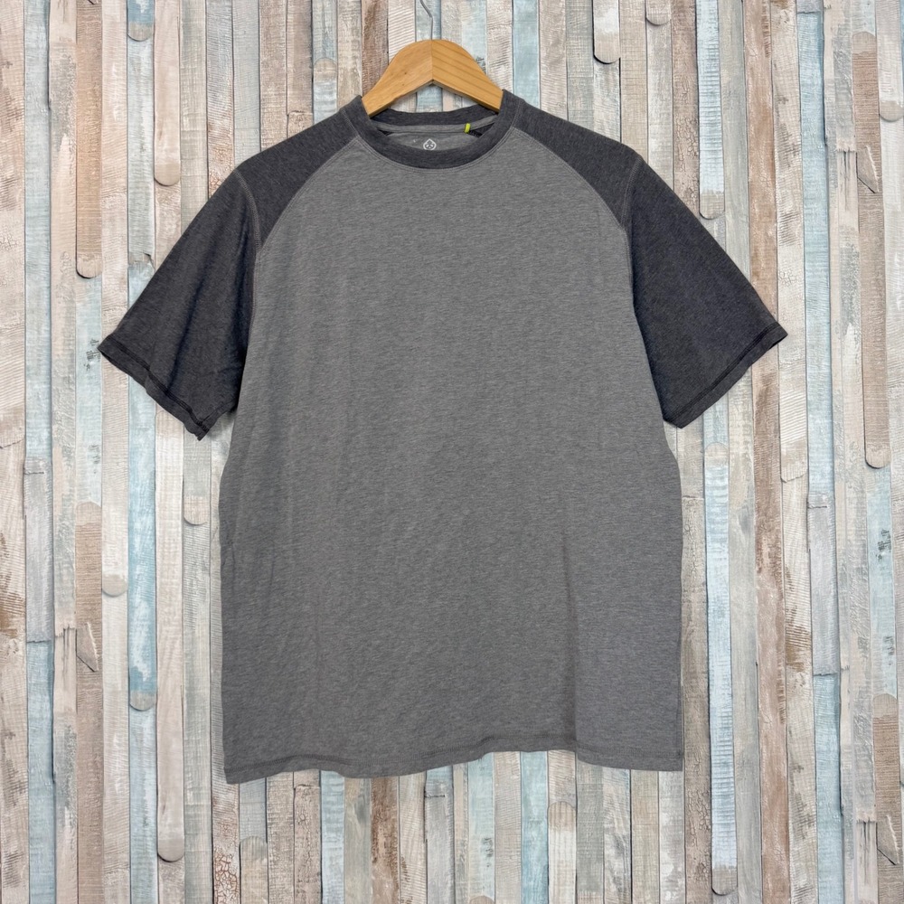Tasc L Bamboo Performance Carollton Blocked Short Sleeve T-Shirt Tee Colorblock